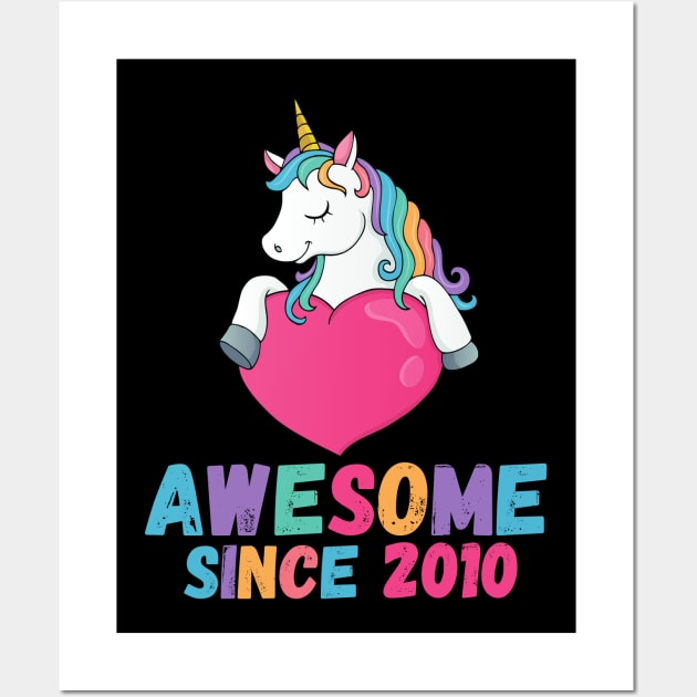 Awesome Since 2010, Unicorn 2010 Wall Art by ahmad211